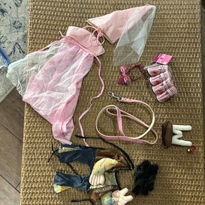 Teacup, puppy costume, bundle, leash, dog booties